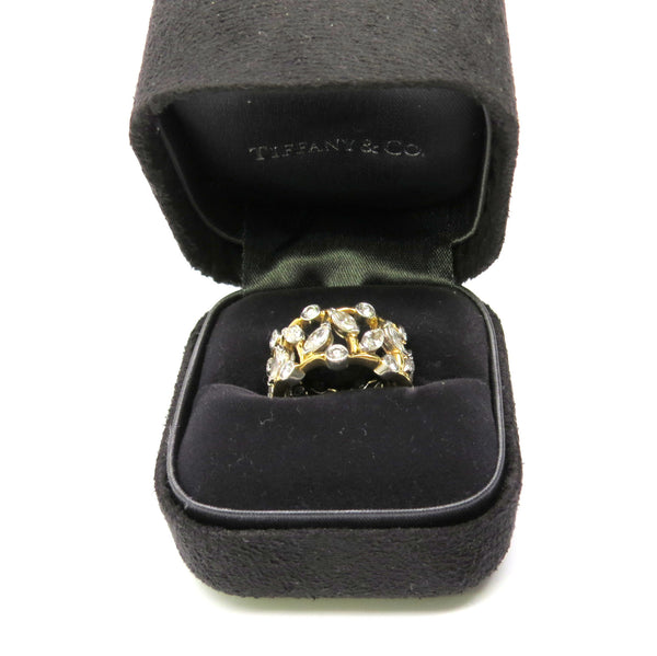 Tiffany & Co. Schlumberger Vigne Gold Platinum Diamond Ring