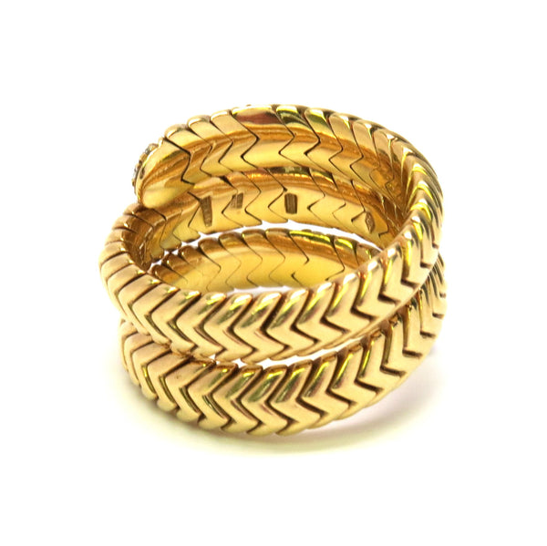Bulgari Spiga Gold Diamond Ring