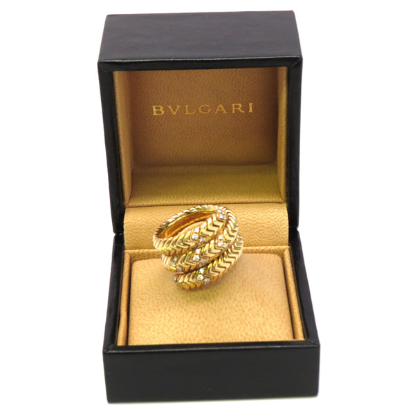 Bulgari Spiga Gold Diamond Ring