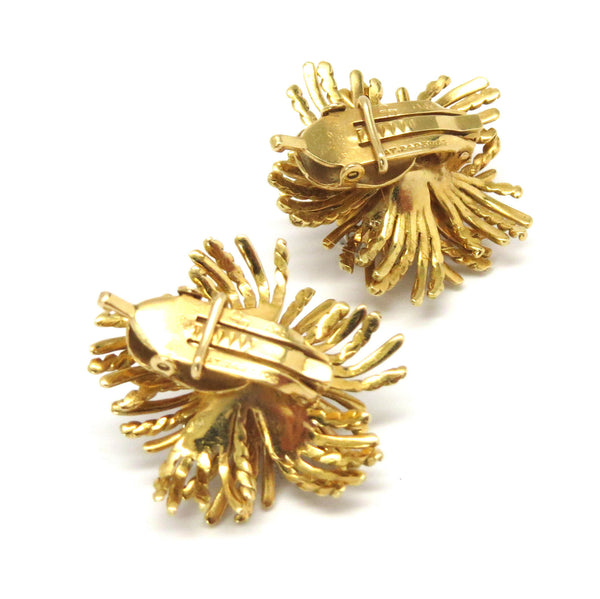 Tiffany & Co Anemone Gold Diamond Earrings