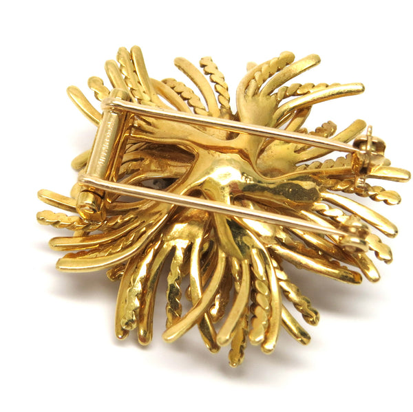 Tiffany & Co Anemone Gold Diamond Brooch Pin