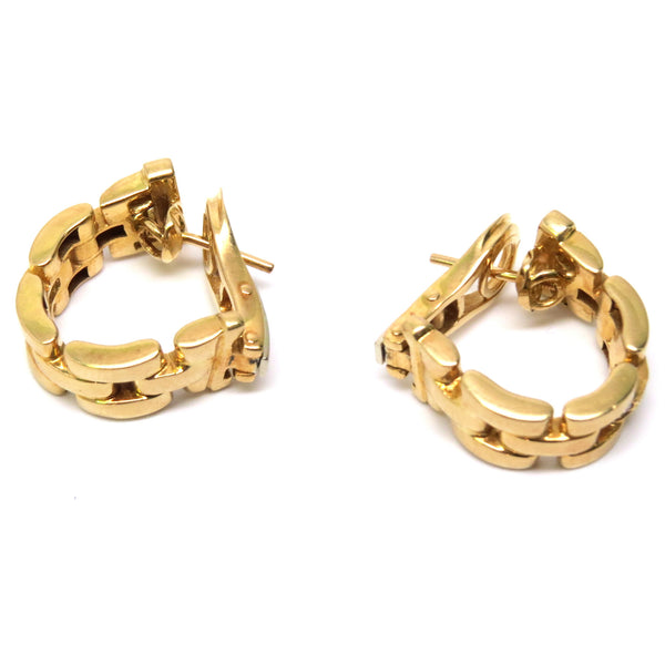 Cartier Maillon Panthere Gold Diamond Hoop Earrings