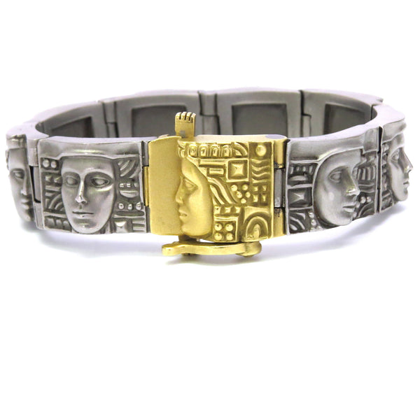 Kieselstein Cord Women of the World Gold Art Steel Bracelet
