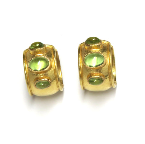 Elizabeth Locke Peridot Hoop Earrings