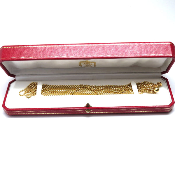 Cartier Draperie Gold Ten Row Bracelet