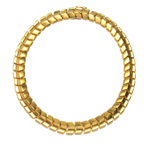 Ilias Lalaounis Gold Chevron Link Necklace