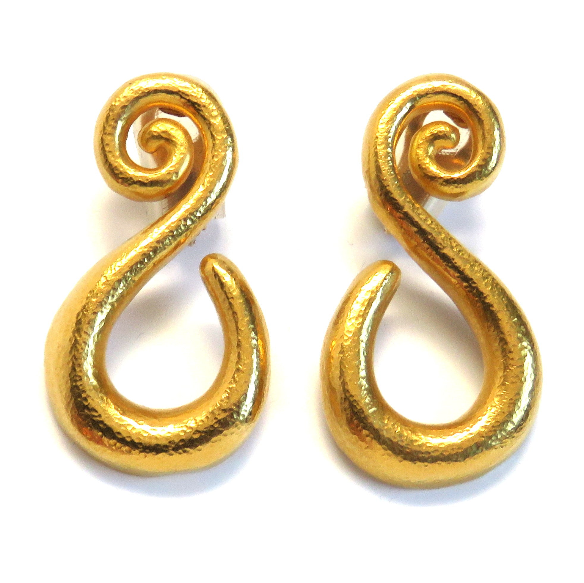 Zolotas 22k Gold Swirl Earrings