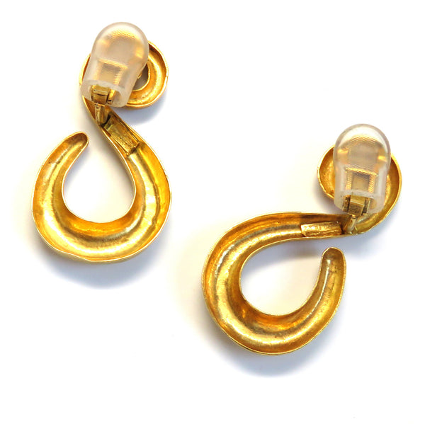 Zolotas 22k Gold Swirl Earrings