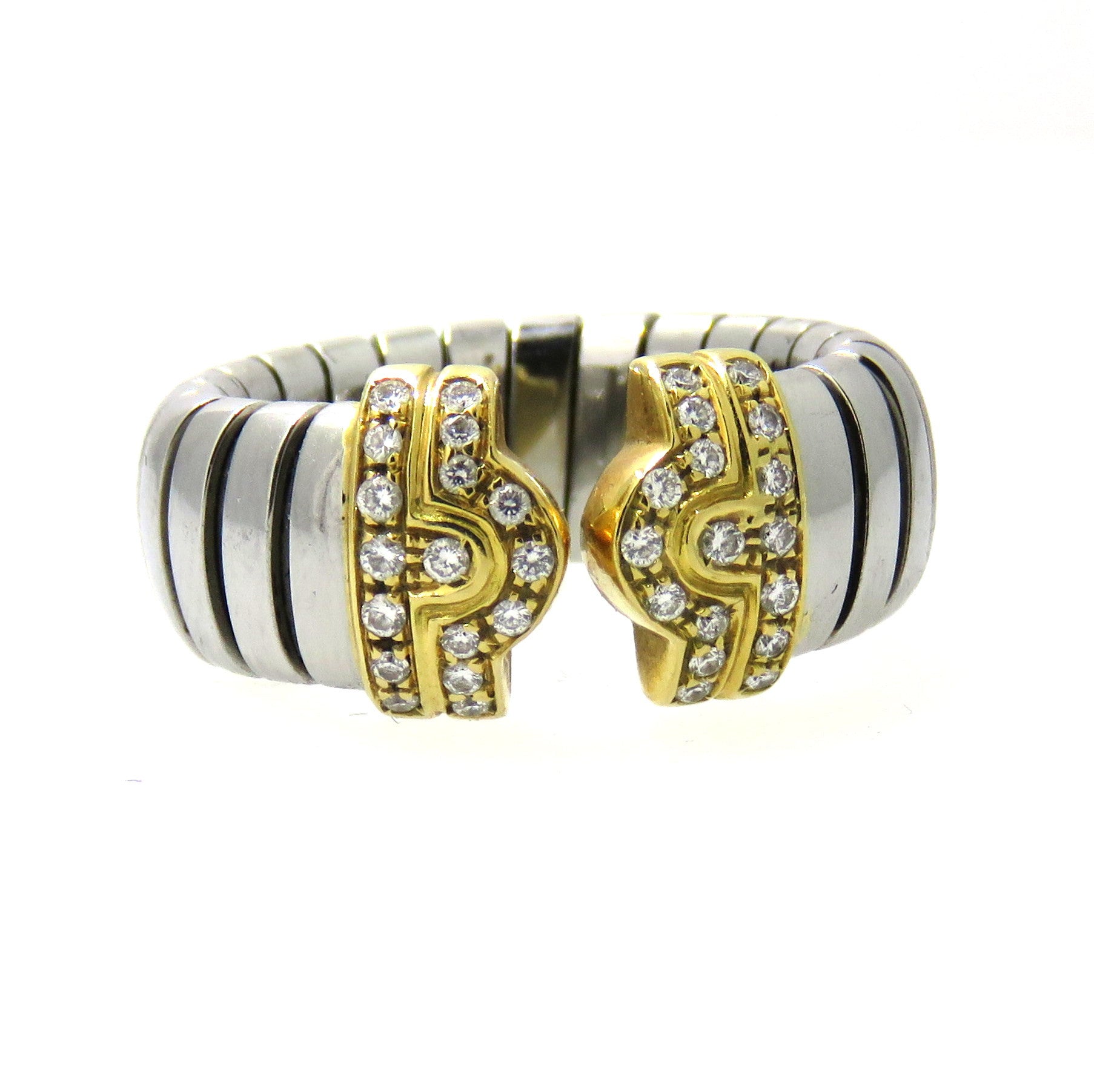 Bulgari Tubogas Diamond Ring