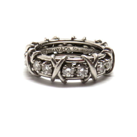 Tiffany & Co. Schlumberger Sixteen Stone Platinum Diamond Ring