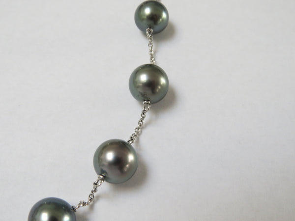 Mikimoto Platinum Tahitian Pearl Necklace