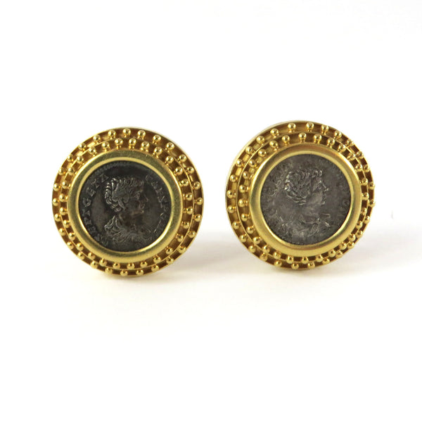 Elizabeth Locke Gold Coin Earrings