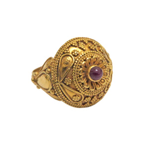 Ilias Lalaounis Gold Ruby Cabochon Ring