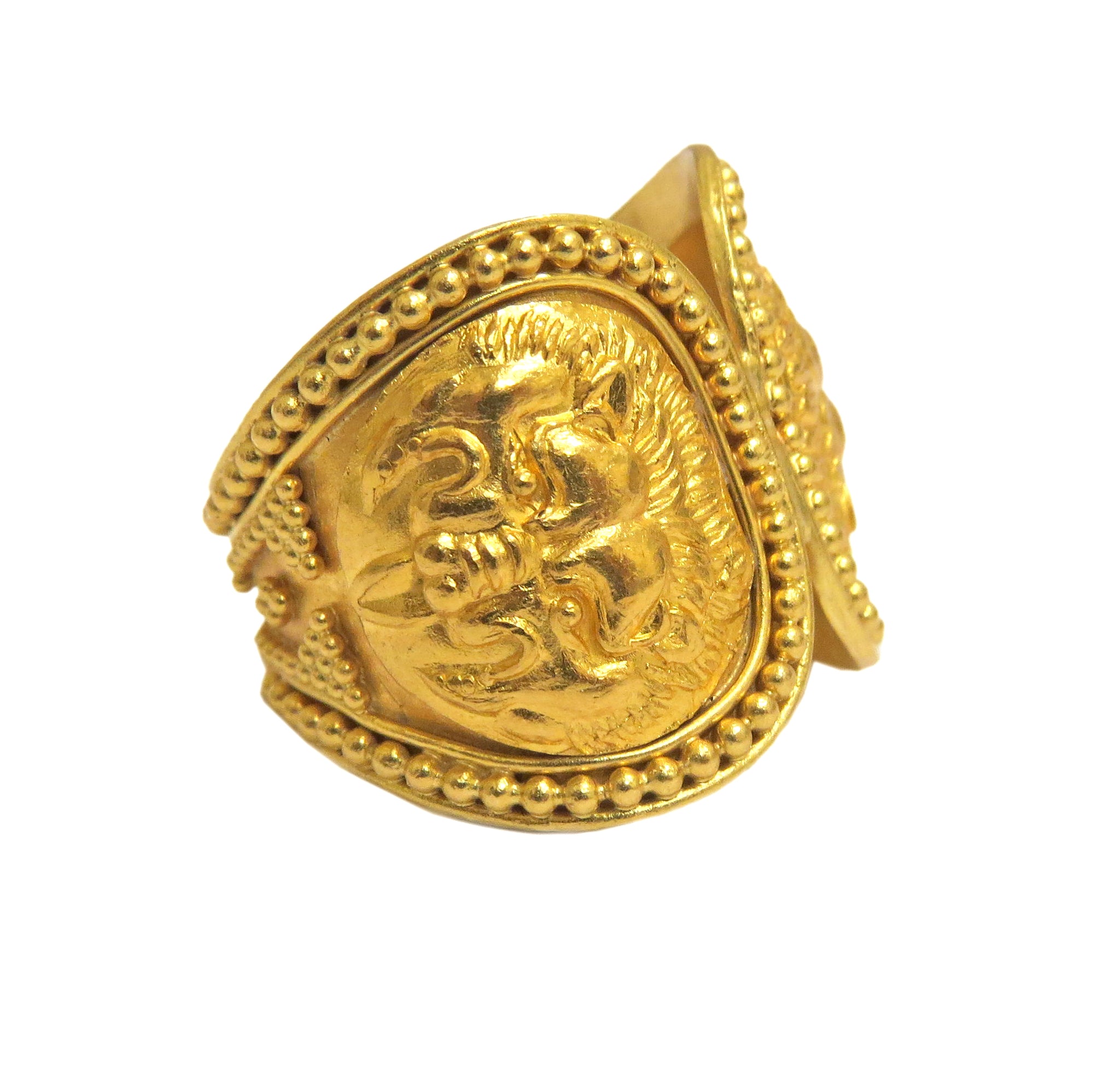 ILIAS LALAOUNIS LION MOTIF RING