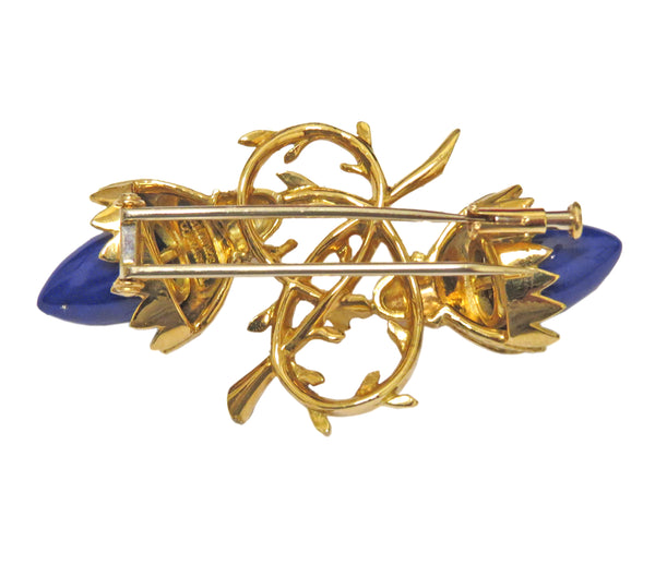 Tiffany & Co. Jean Schlumberger Gold Lapis Brooch Pin