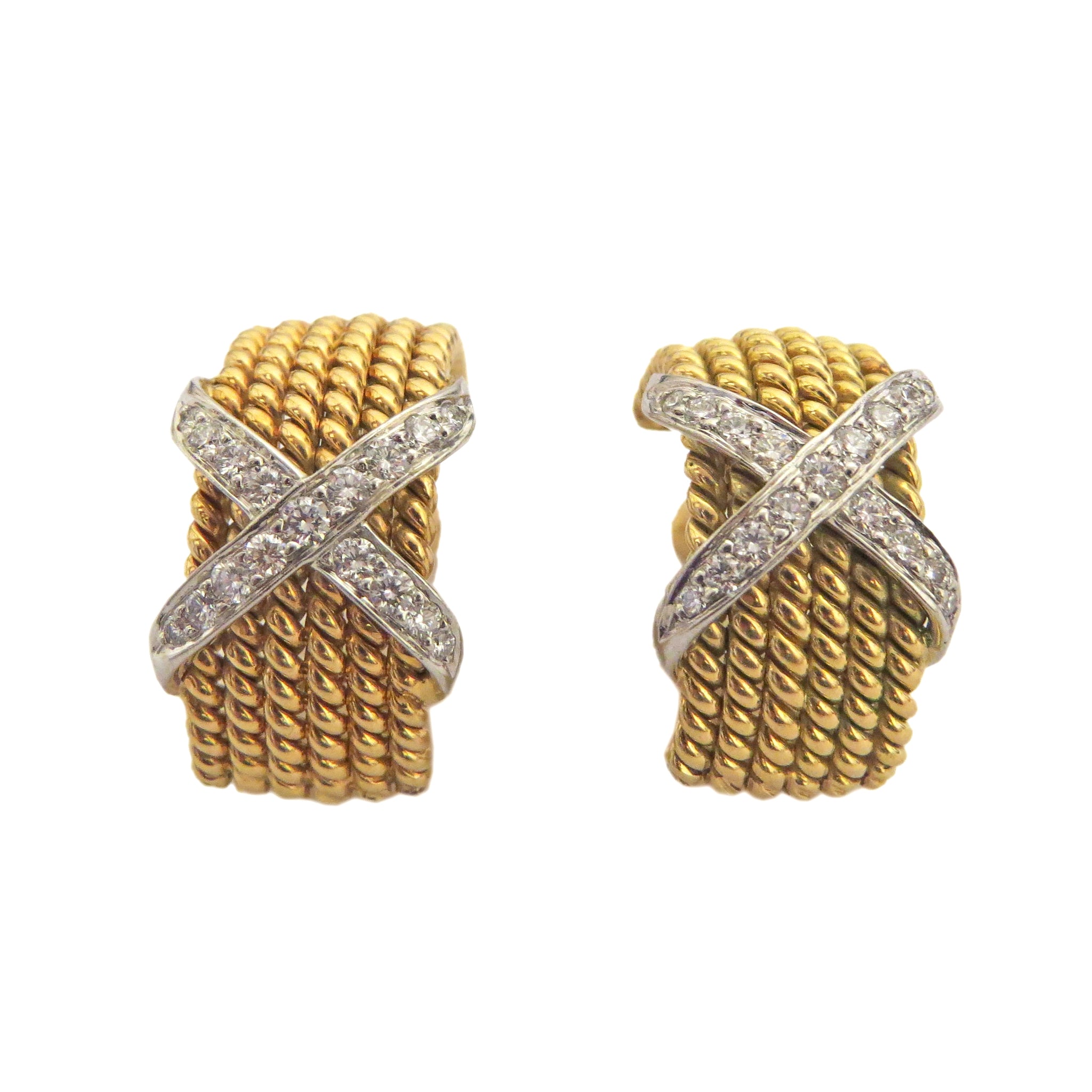 Tiffany & Co Schlumberger Rope Six Row Diamond Earrings