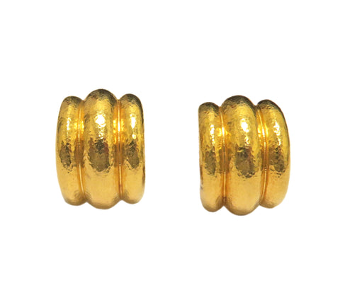 Elizabeth Locke Amalfi Gold Huggie Earrings