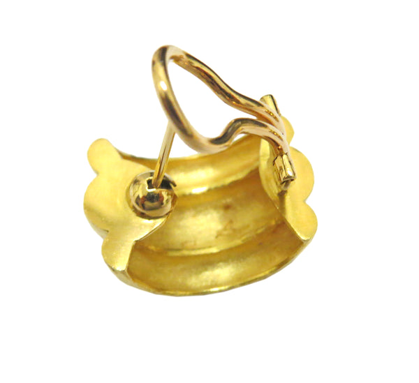 Elizabeth Locke Amalfi Gold Huggie Earrings