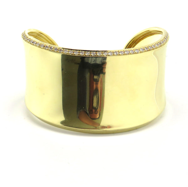 Robert Lee Morris Gold Diamond Cuff Bracelet