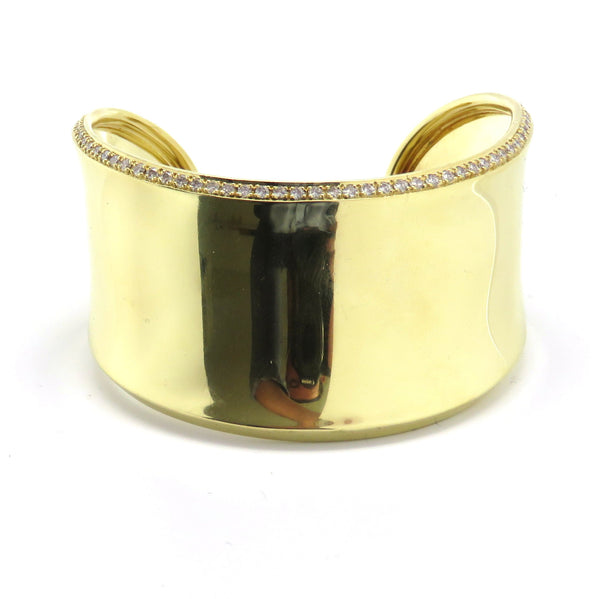 Robert Lee Morris Gold Diamond Cuff Bracelet