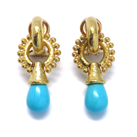 Elizabeth Locke Turquoise Earrings