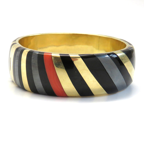 Tiffany & Co Angela Cummings Coral Onyx Hematite Bracelet