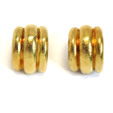 Elizabeth Locke Amalfi Gold Huggie Earrings