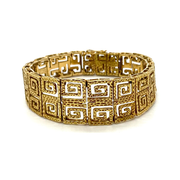 Ilias Lalaounis Gold Greek Key Motif Bracelet