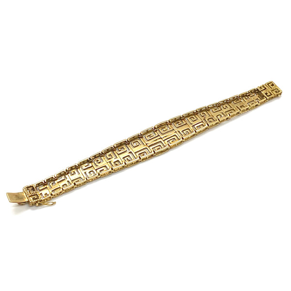 Ilias Lalaounis Gold Greek Key Motif Bracelet