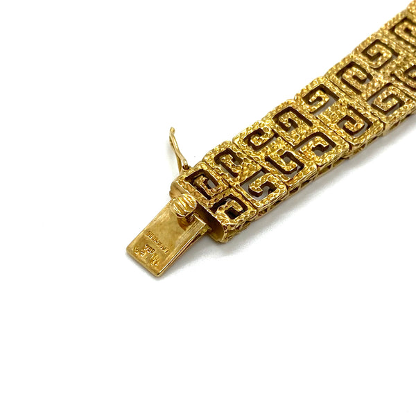 Ilias Lalaounis Gold Greek Key Motif Bracelet