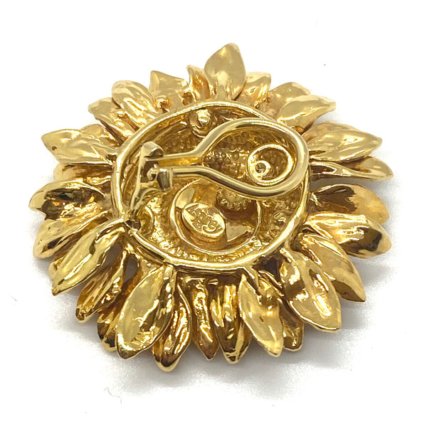 Asprey Gold Large Sunflower Earrings