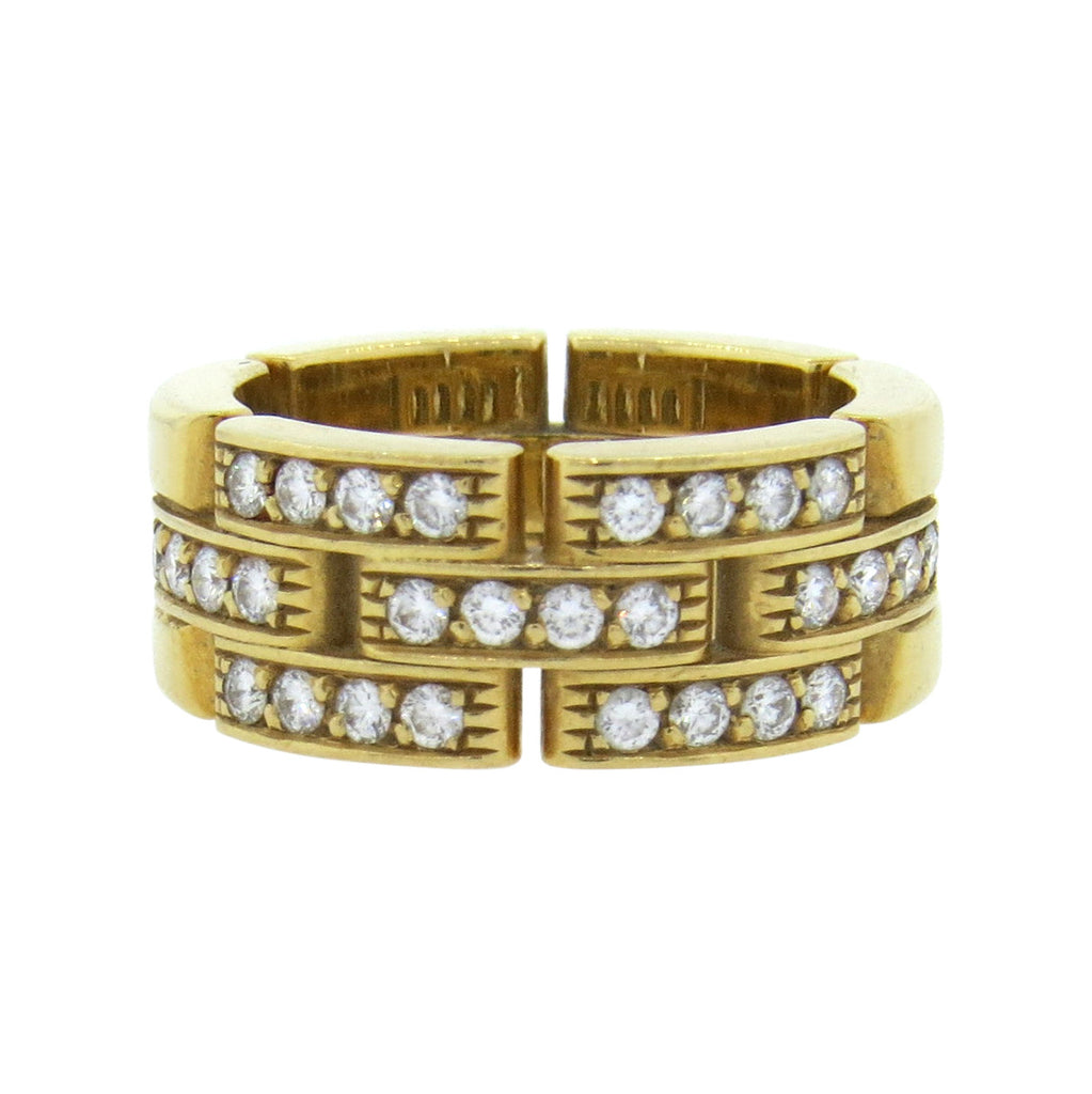 Cartier Maillon Panthere Gold Diamond Ring – Stanley Michael ...