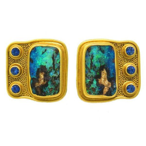 Reinstein - Ross Gold Opal Sapphire Mayan Wings Earrings
