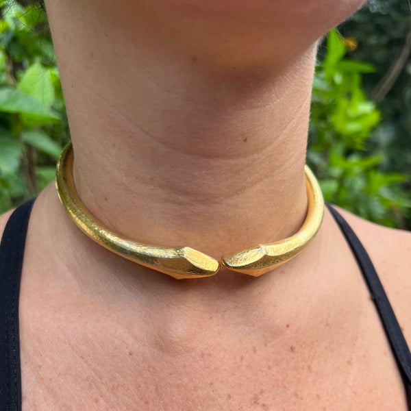 Ilias Lalaounis Gold Choker Collar Necklace
