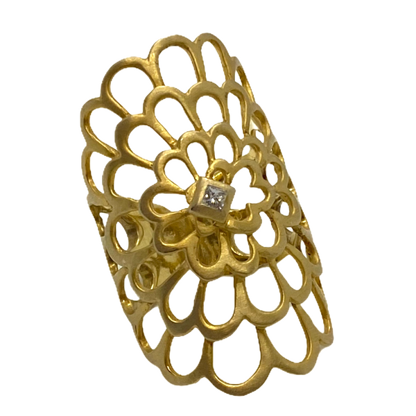 H. Stern Gold Openwork Diamond Ring