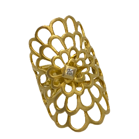 H. Stern Gold Openwork Diamond Ring