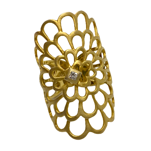 H. Stern Gold Openwork Diamond Ring