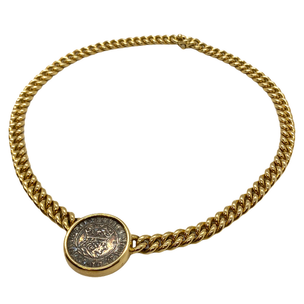 Bulgari Monete Collection Ancient Coin Gold Necklace