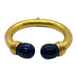 Ilias Lalaounis Gold Sodalite Cuff Bracelet