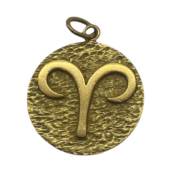 1970s Tiffany & Co Gold Aries Zodiac Charm Pendant