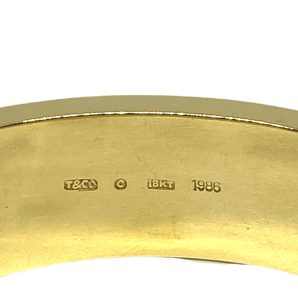 Tiffany & Co. Angela Cummings Gold Gemstone Inlay Bangle Bracelet
