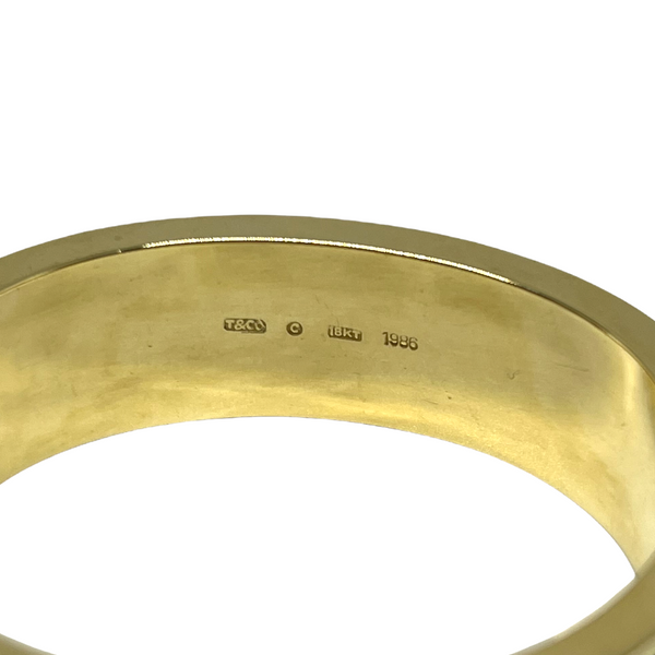 Tiffany & Co. Angela Cummings Gold Gemstone Inlay Bangle Bracelet