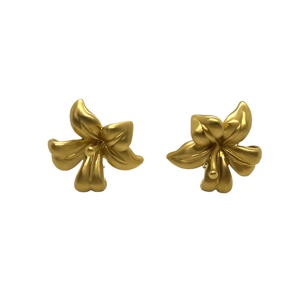 Angela Cummings Gold Jasmine Flower Earrings