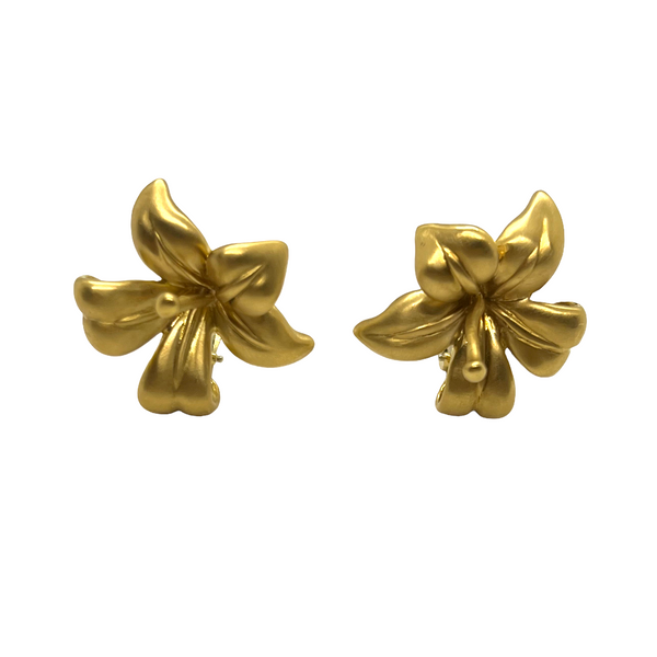 Angela Cummings Gold Jasmine Flower Earrings
