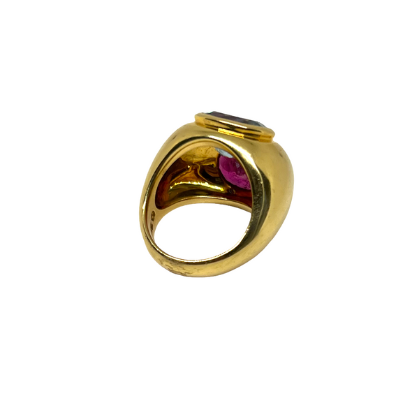 Tiffany & Co Paloma Picasso Gold Tourmaline Aquamarine Ring